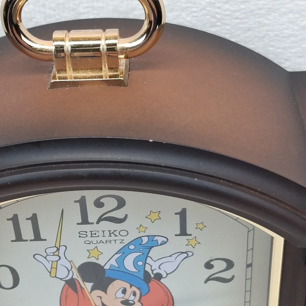 Vintage Seiko QFD211B Disney Mickey Mouse Sorcerer Musical Alarm Clock Tested